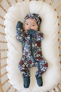 Americana Floral Ribbed Bamboo Head Wrap - BIG FRENCHIES