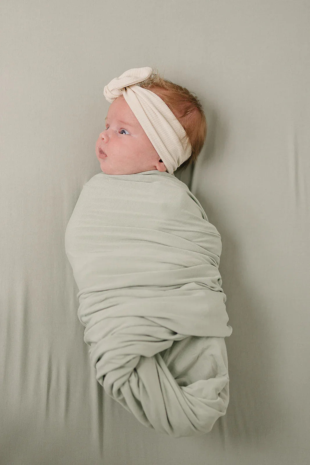 Sage Bamboo Stretch Swaddle - BIG FRENCHIES