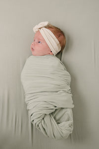 Sage Bamboo Stretch Swaddle