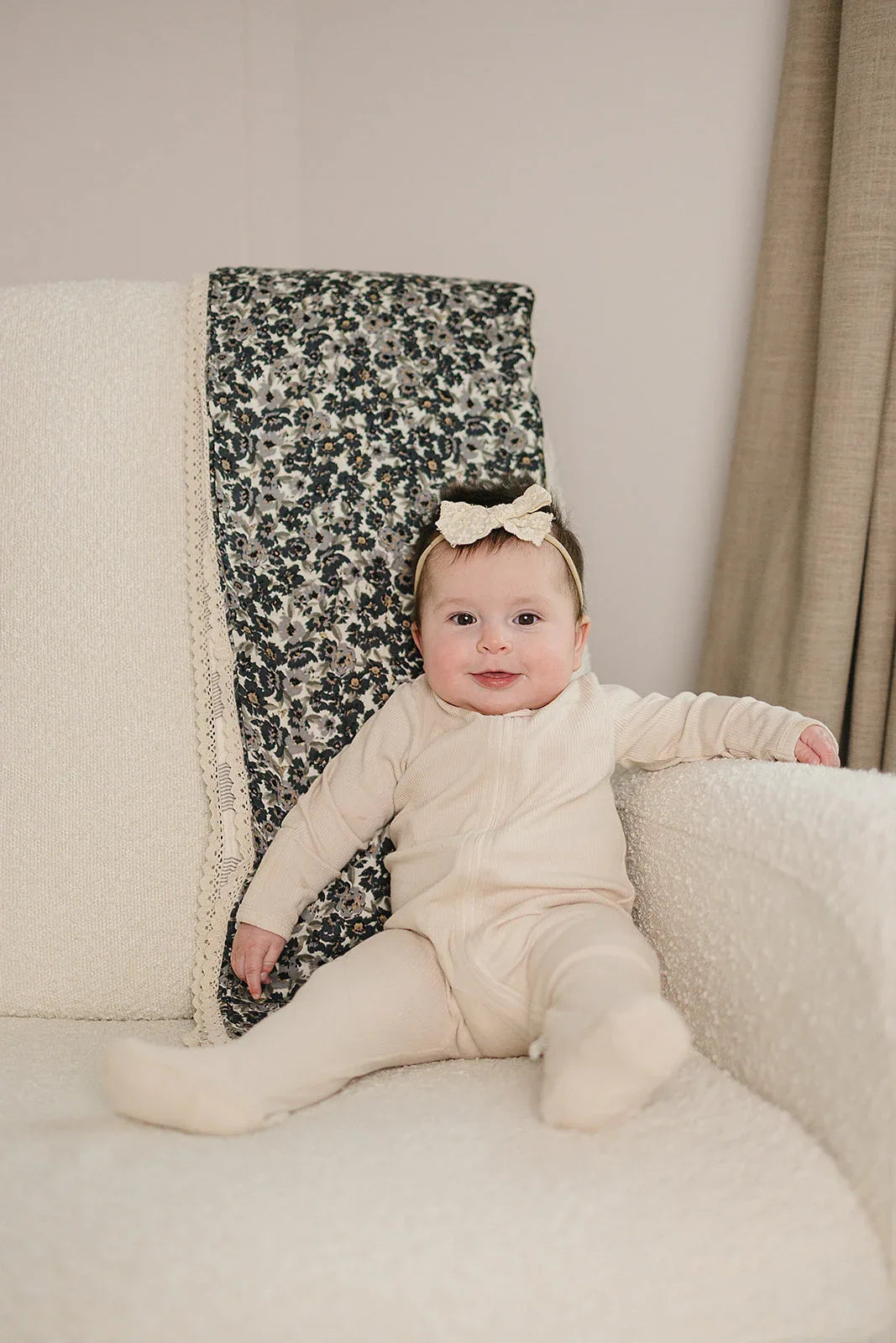 Liberty Floral + Coastal Plaid Lace Muslin Quilt - BIG FRENCHIES