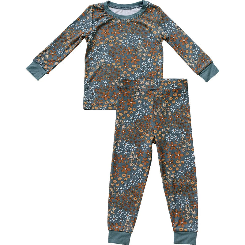 Navy Floral Bamboo Cozy Set - BIG FRENCHIES