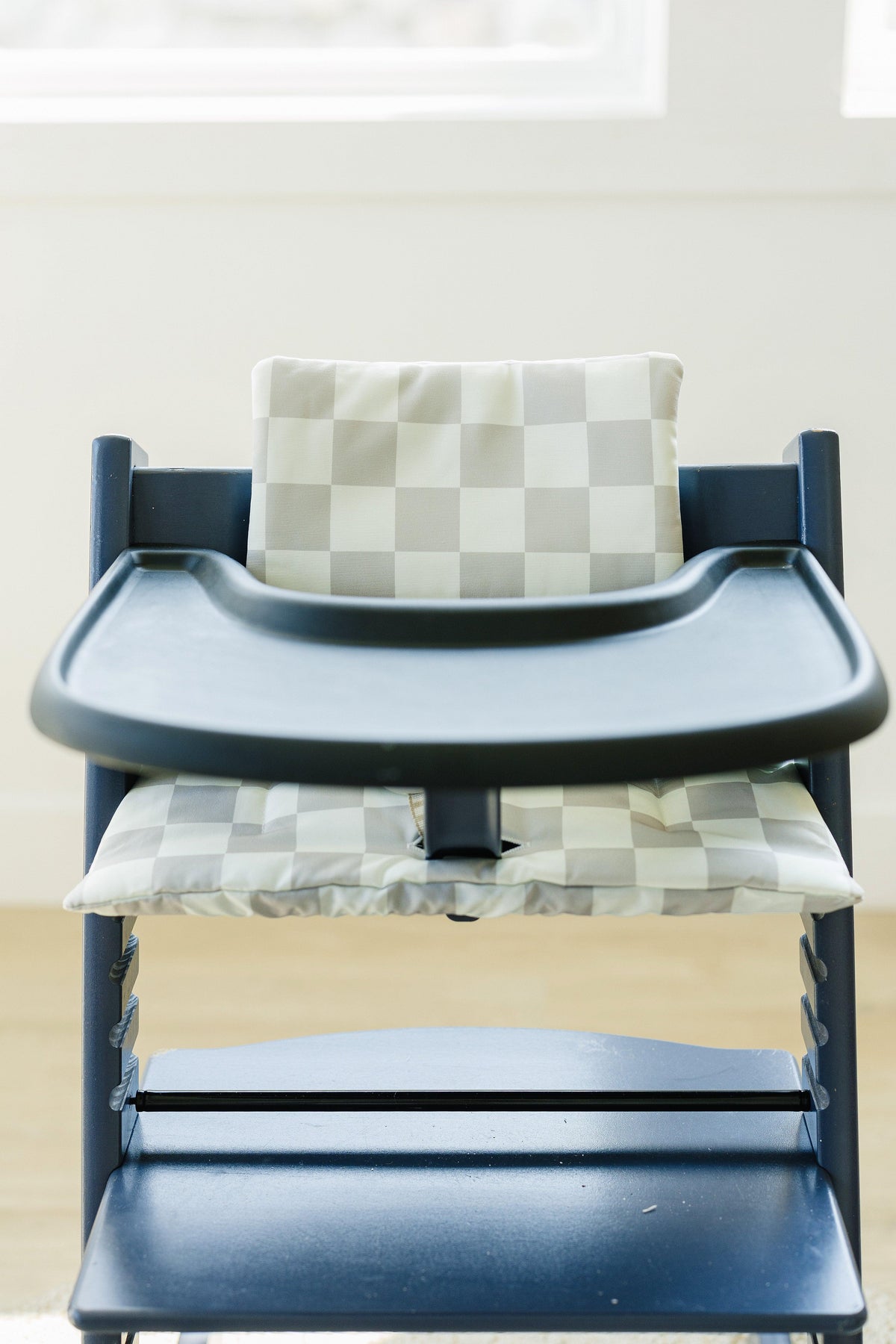 Neutral Checker Cushion for the Stokke Tripp Trapp Highchair - BIG FRENCHIES