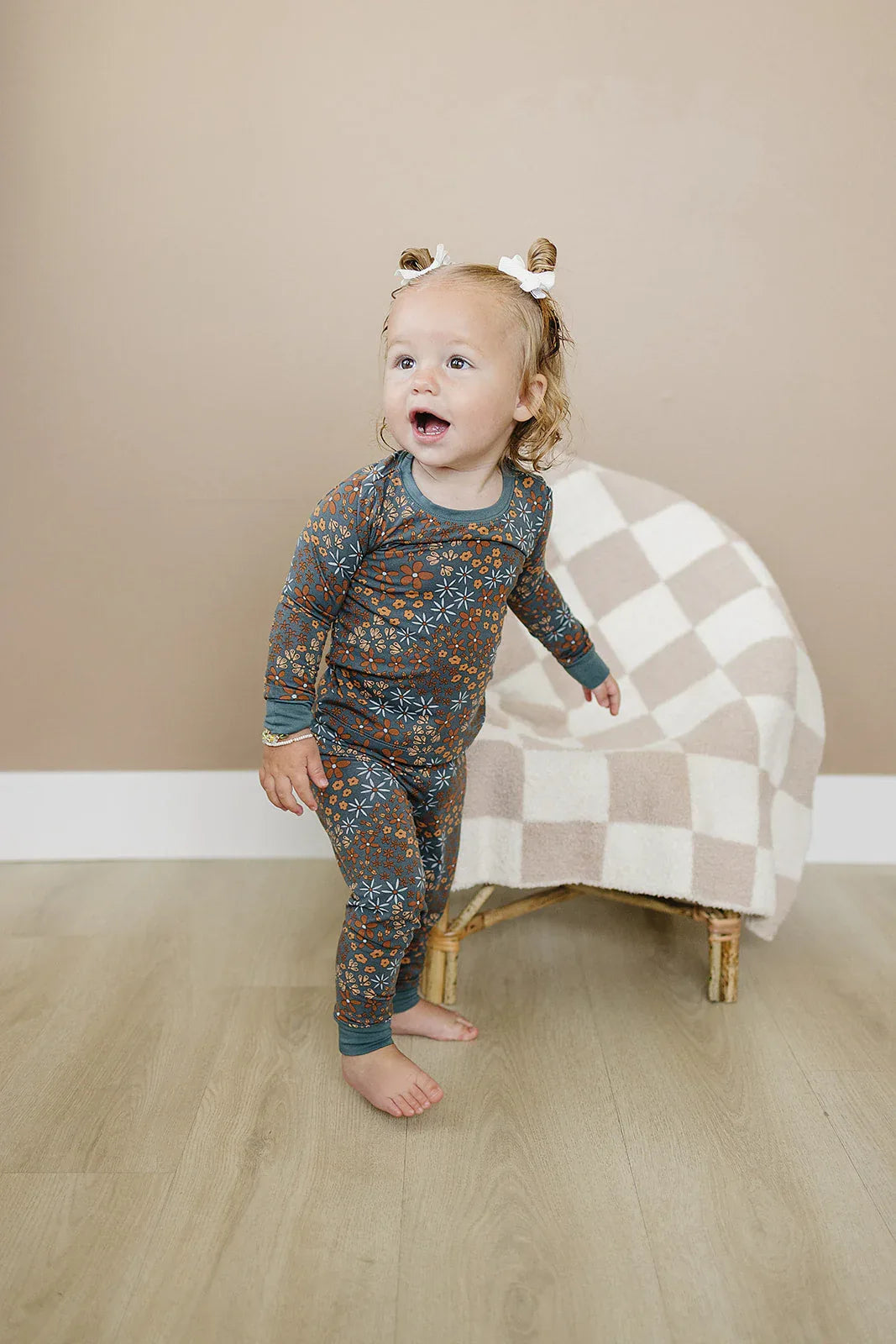 Navy Floral Bamboo Cozy Set - BIG FRENCHIES