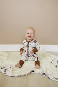 Construction Trucks Ribbed Bamboo Fleece Quilt - BIG FRENCHIES