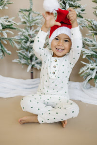 Tiny Trees Ribbed Bamboo 2pc Henley Pajamas - BIG FRENCHIES