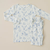 Cowboy Blues 2pc Ribbed Bamboo Pajamas - BIG FRENCHIES