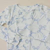 Blue Belle 2pc Ribbed Bamboo Pajamas - BIG FRENCHIES