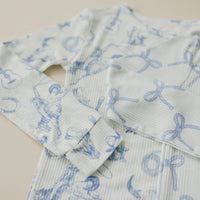 Cowboy Blues 2pc Ribbed Bamboo Pajamas - BIG FRENCHIES