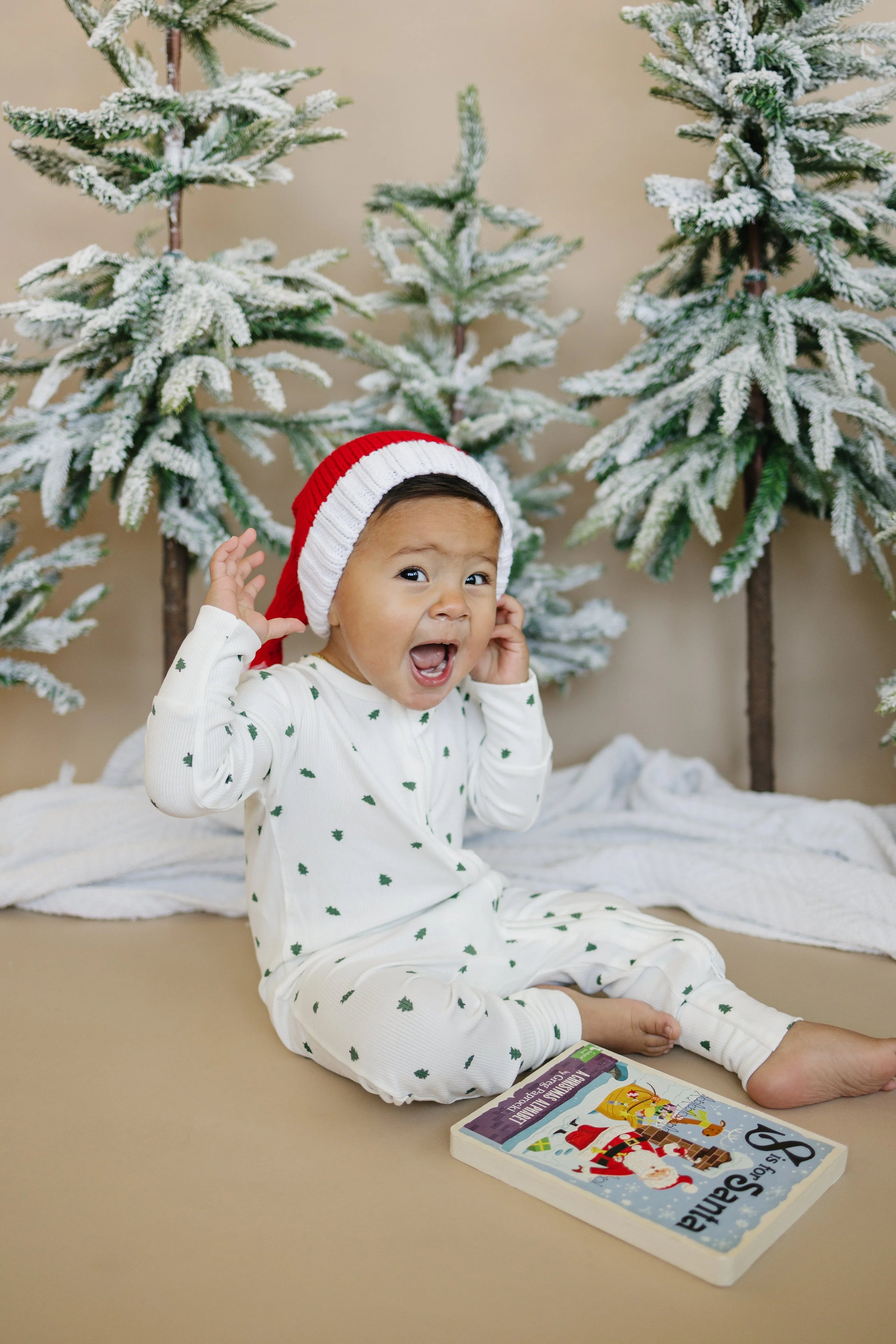 Tiny Trees Ribbed Bamboo Zippy Pajamas - BIG FRENCHIES