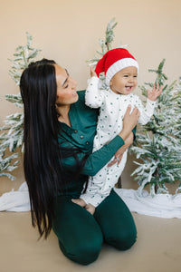 Women's Green Emerald Bamboo Christmas Pajamas - BIG FRENCHIES
