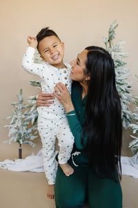 Tiny Trees Ribbed Bamboo 2pc Henley Pajamas - BIG FRENCHIES