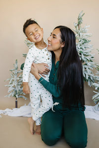 Tiny Trees Ribbed Bamboo 2pc Henley Pajamas - BIG FRENCHIES