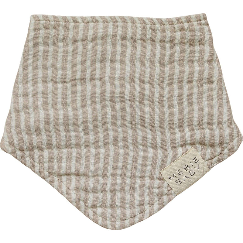 Taupe Stripe Muslin Bib - BIG FRENCHIES
