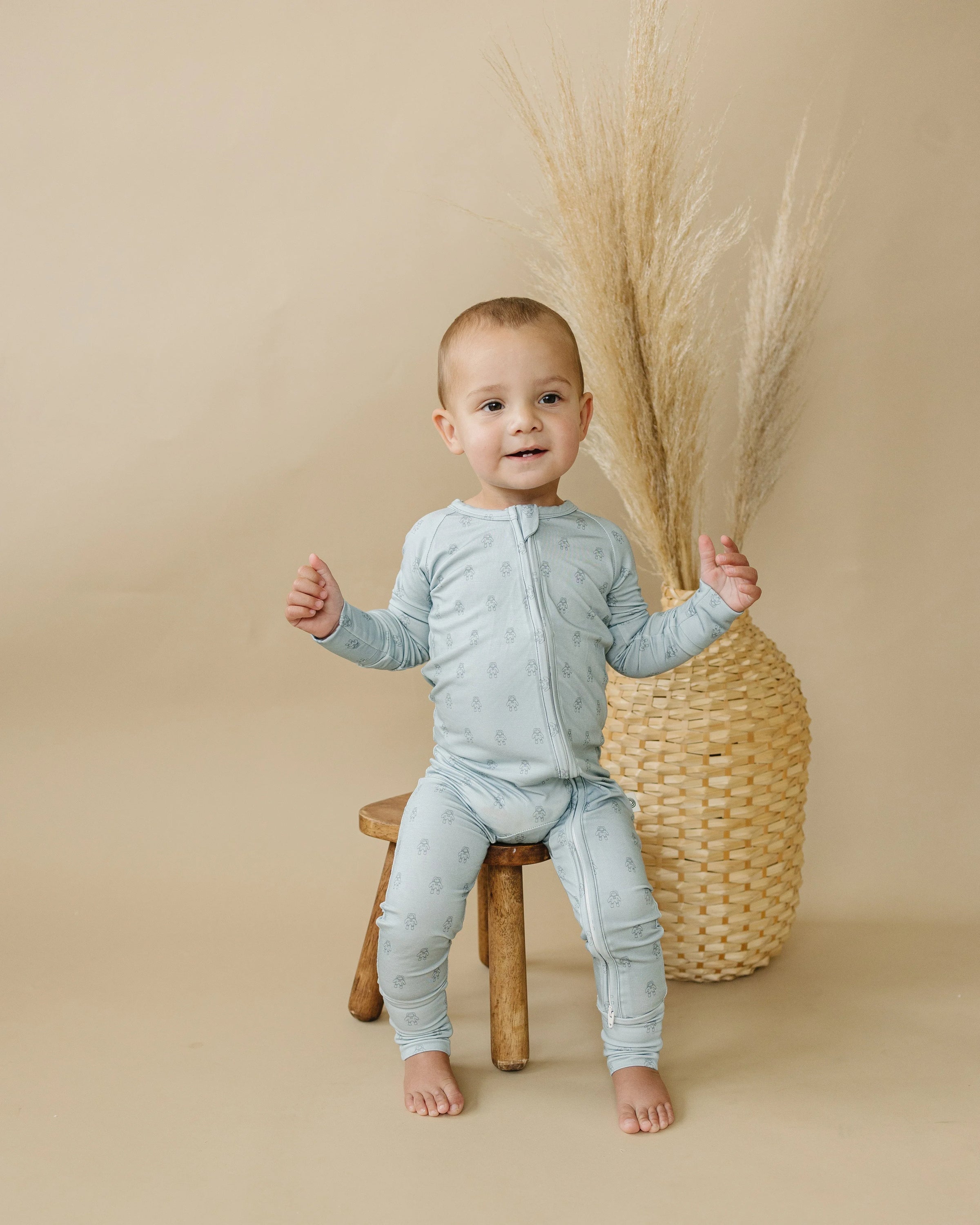 Fly Me to the Moon Bamboo Zippy Pajamas - BIG FRENCHIES