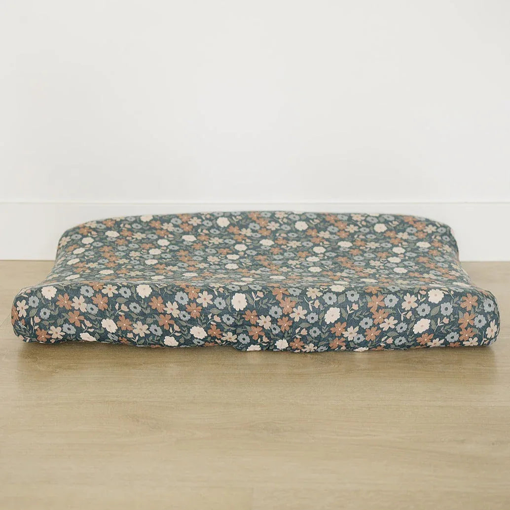 Midnight Floral Muslin Changing Pad Cover - BIG FRENCHIES