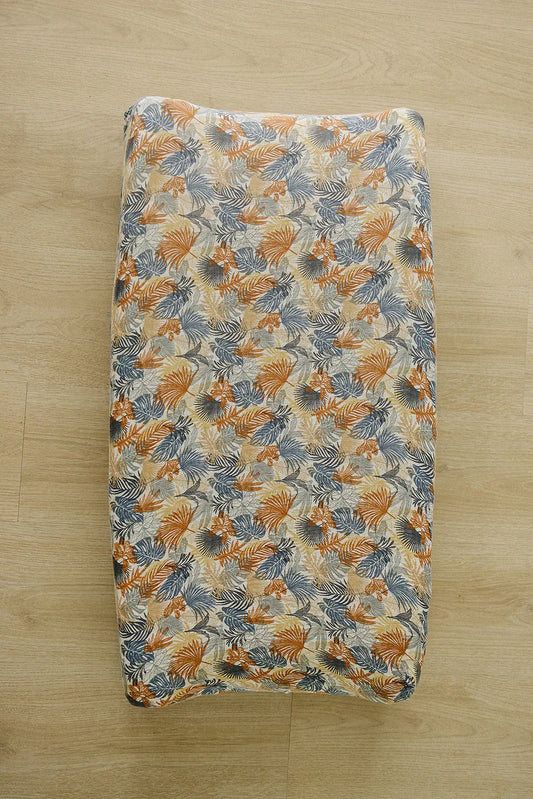 Paradise Palms Muslin Changing Pad Cover - BIG FRENCHIES