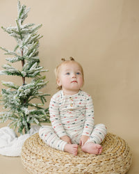 Tied with a Bow Christmas 2pc Henley Bamboo Pajamas - BIG FRENCHIES