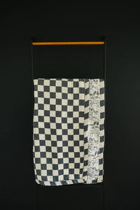 Charcoal Checkered + Summit Muslin Quilt - BIG FRENCHIES