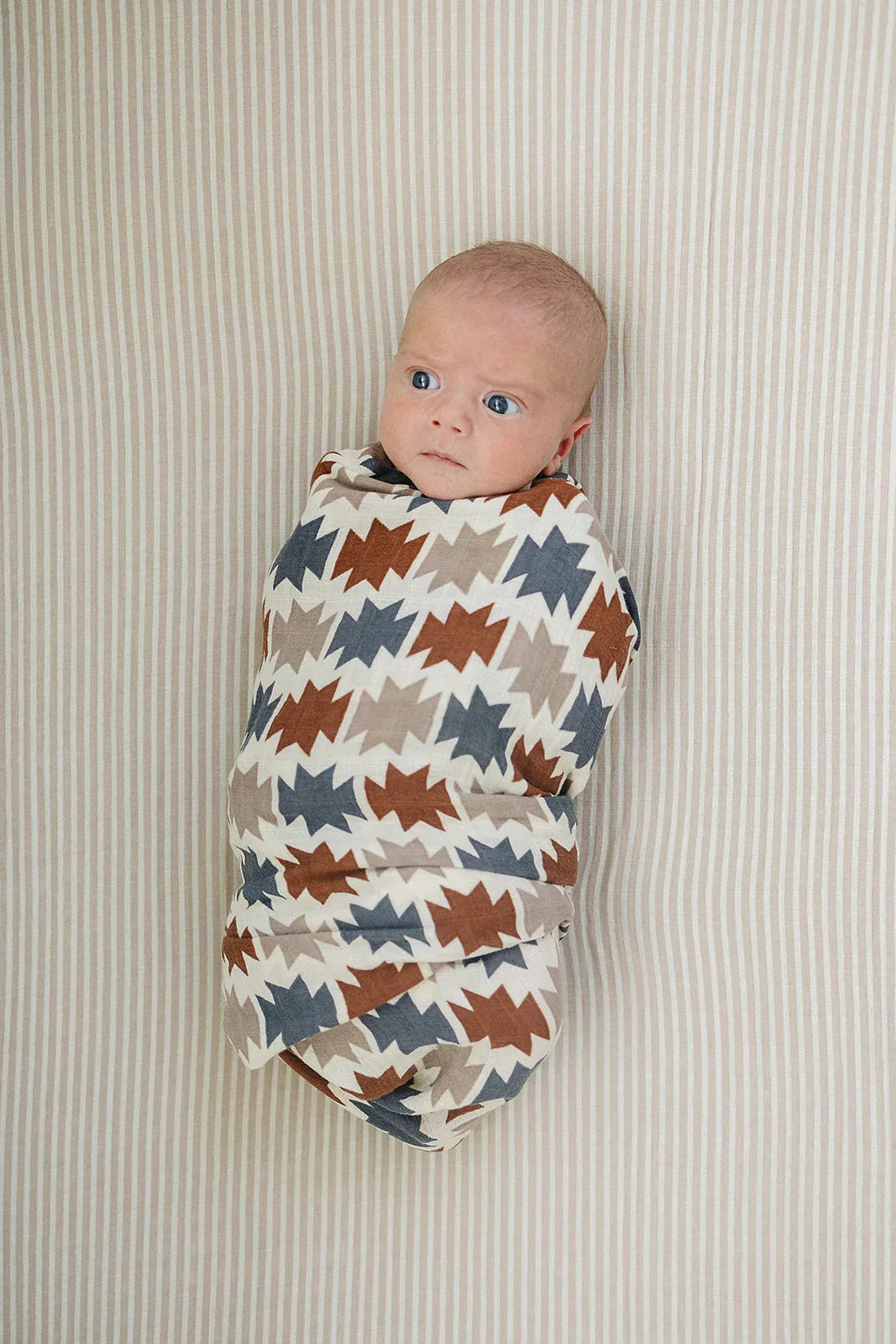 Western Aztec Muslin Swaddle Blanket - BIG FRENCHIES