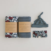 Americana Floral Ribbed Bamboo Stretch Swaddle