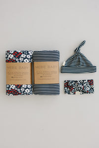 Americana Floral Ribbed Bamboo Head Wrap - BIG FRENCHIES