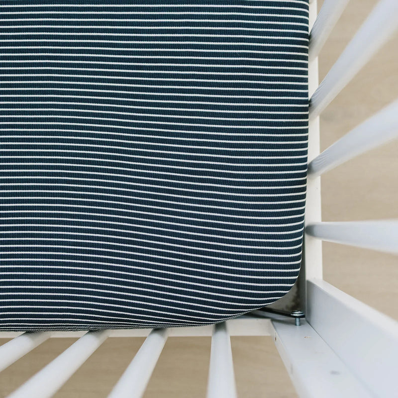 Navy Stripes Bamboo Stretch Crib Sheet - BIG FRENCHIES