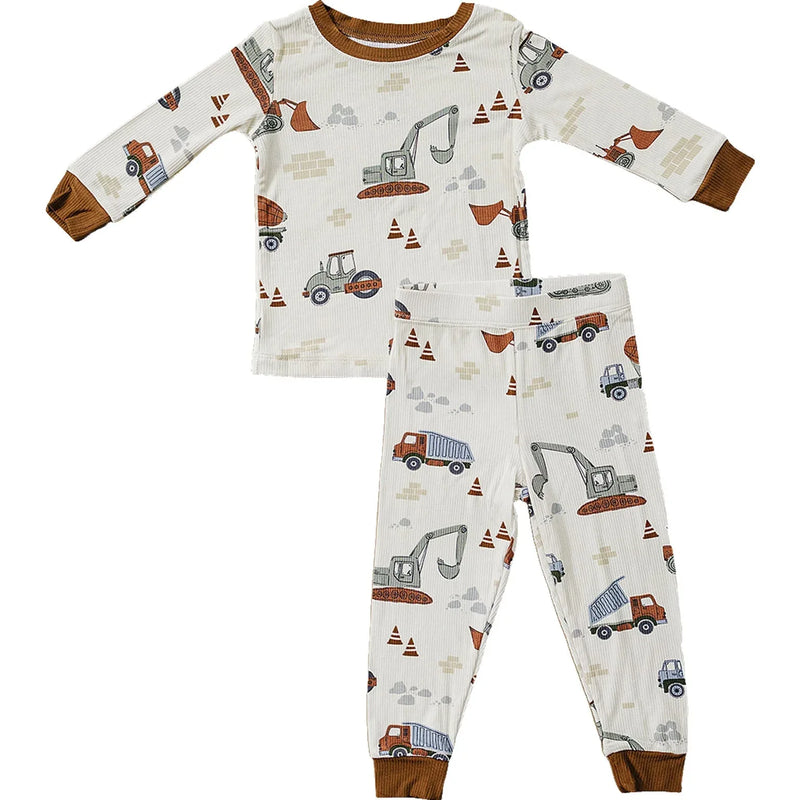 Construction Trucks Ribbed Cozy Set - BIG FRENCHIES