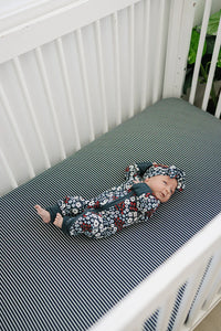 Navy Stripes Bamboo Stretch Crib Sheet - BIG FRENCHIES