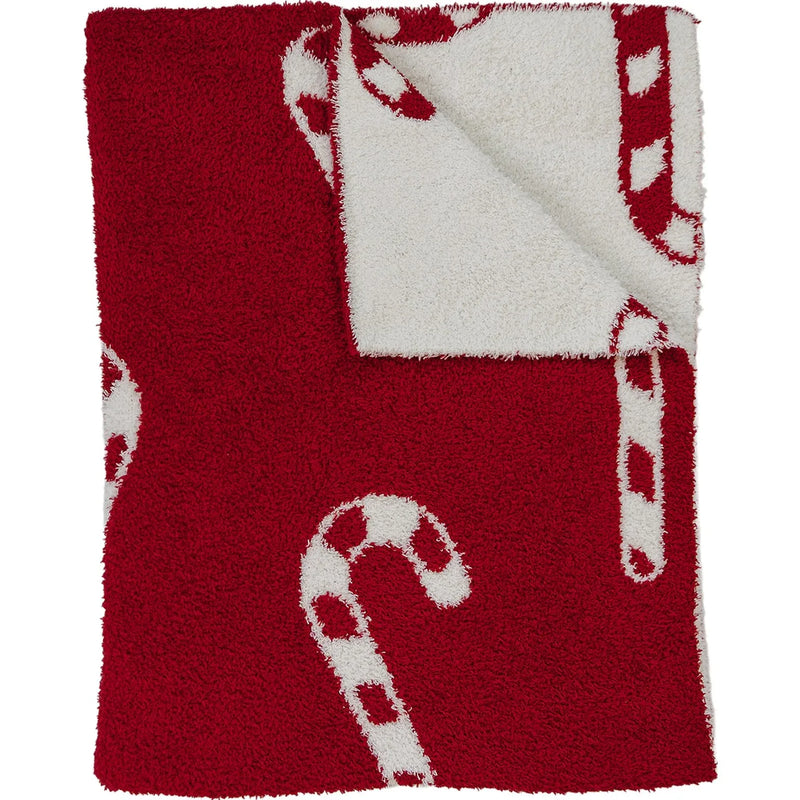 Candy Cane Plush Blanket - BIG FRENCHIES