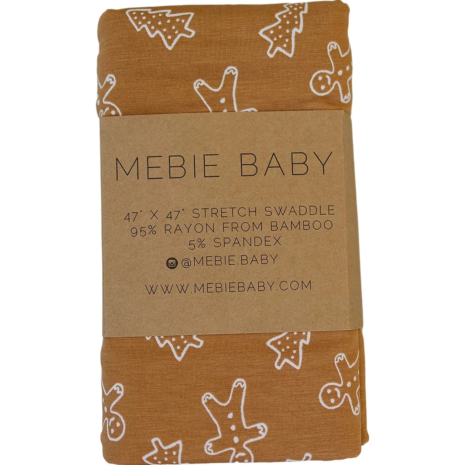 Gingerbread Bamboo Stretch Swaddle - BIG FRENCHIES