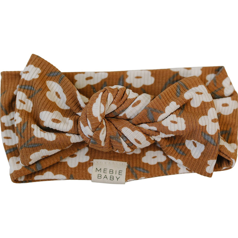 Mustard Floral Ribbed Bamboo Head Wrap - BIG FRENCHIES