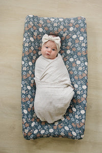 Midnight Floral Muslin Changing Pad Cover - BIG FRENCHIES
