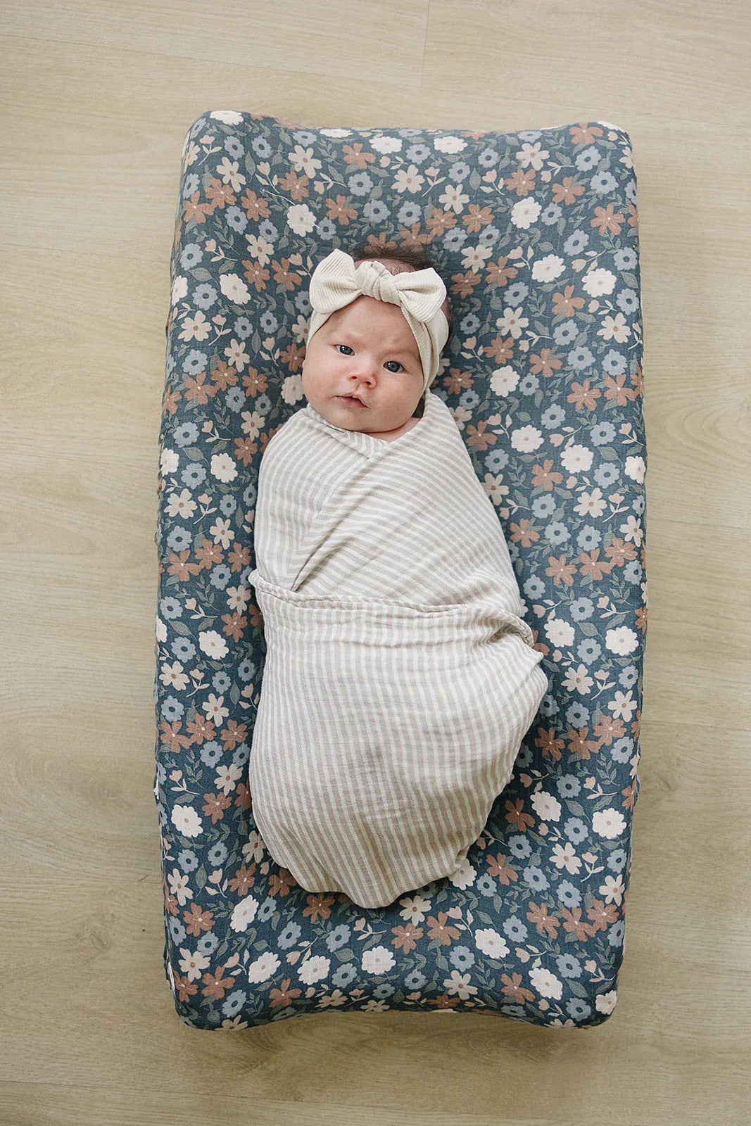 Midnight Floral Muslin Changing Pad Cover - BIG FRENCHIES