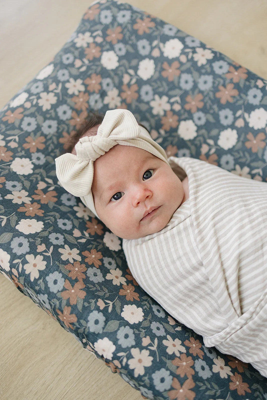 Midnight Floral Muslin Changing Pad Cover - BIG FRENCHIES
