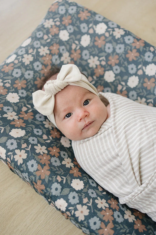 Midnight Floral Muslin Changing Pad Cover - BIG FRENCHIES