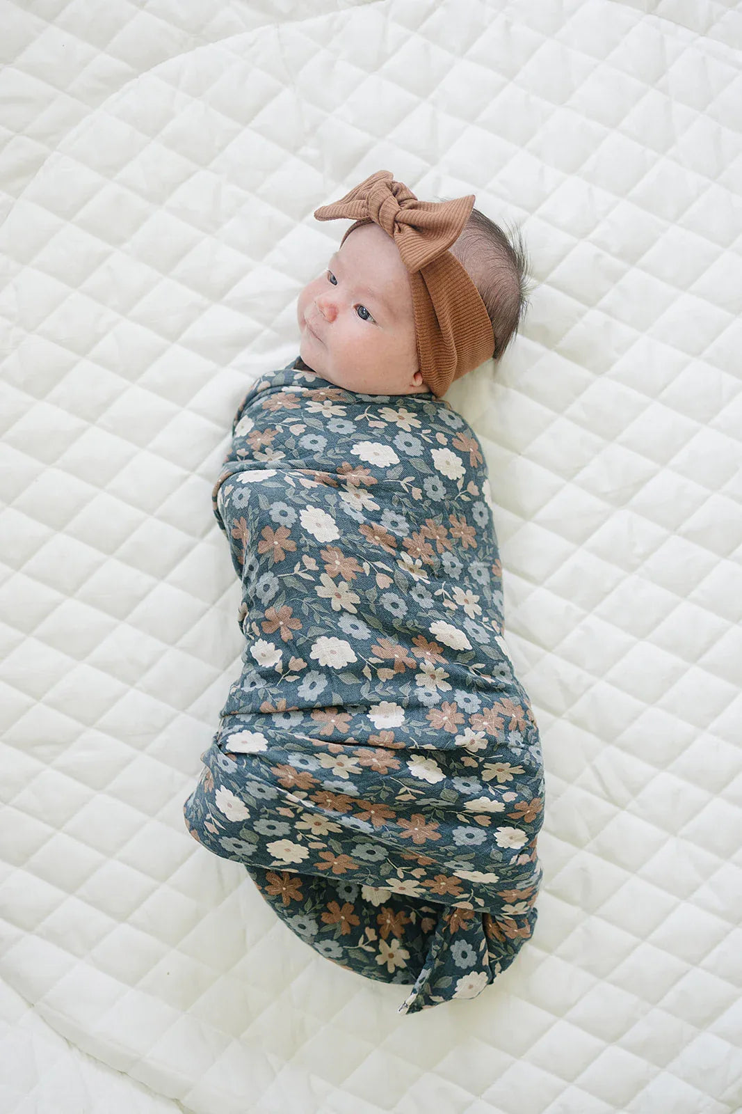 Midnight Floral Muslin Swaddle Blanket - BIG FRENCHIES