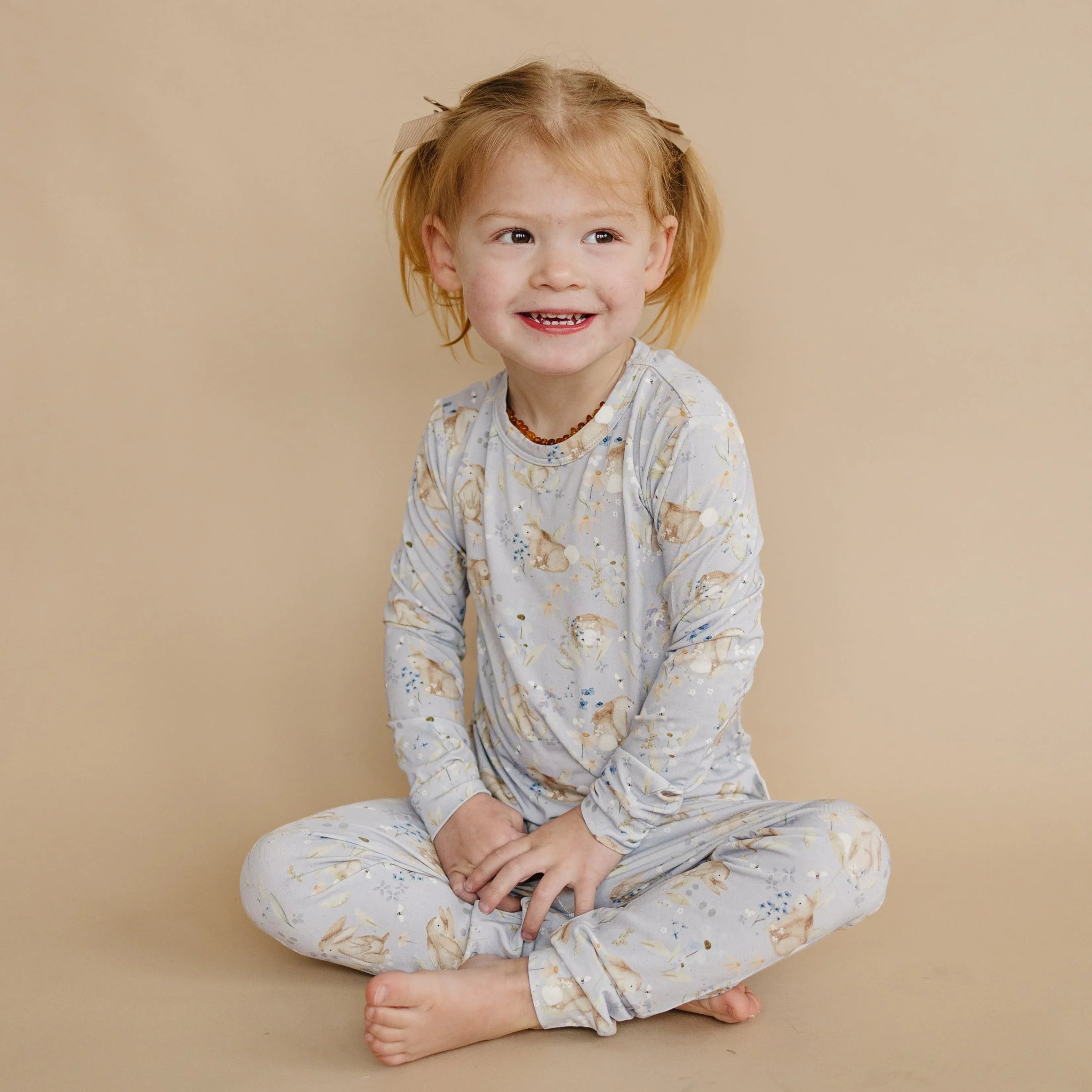 Bunny Blossoms 2pc Bamboo Pajamas - BIG FRENCHIES