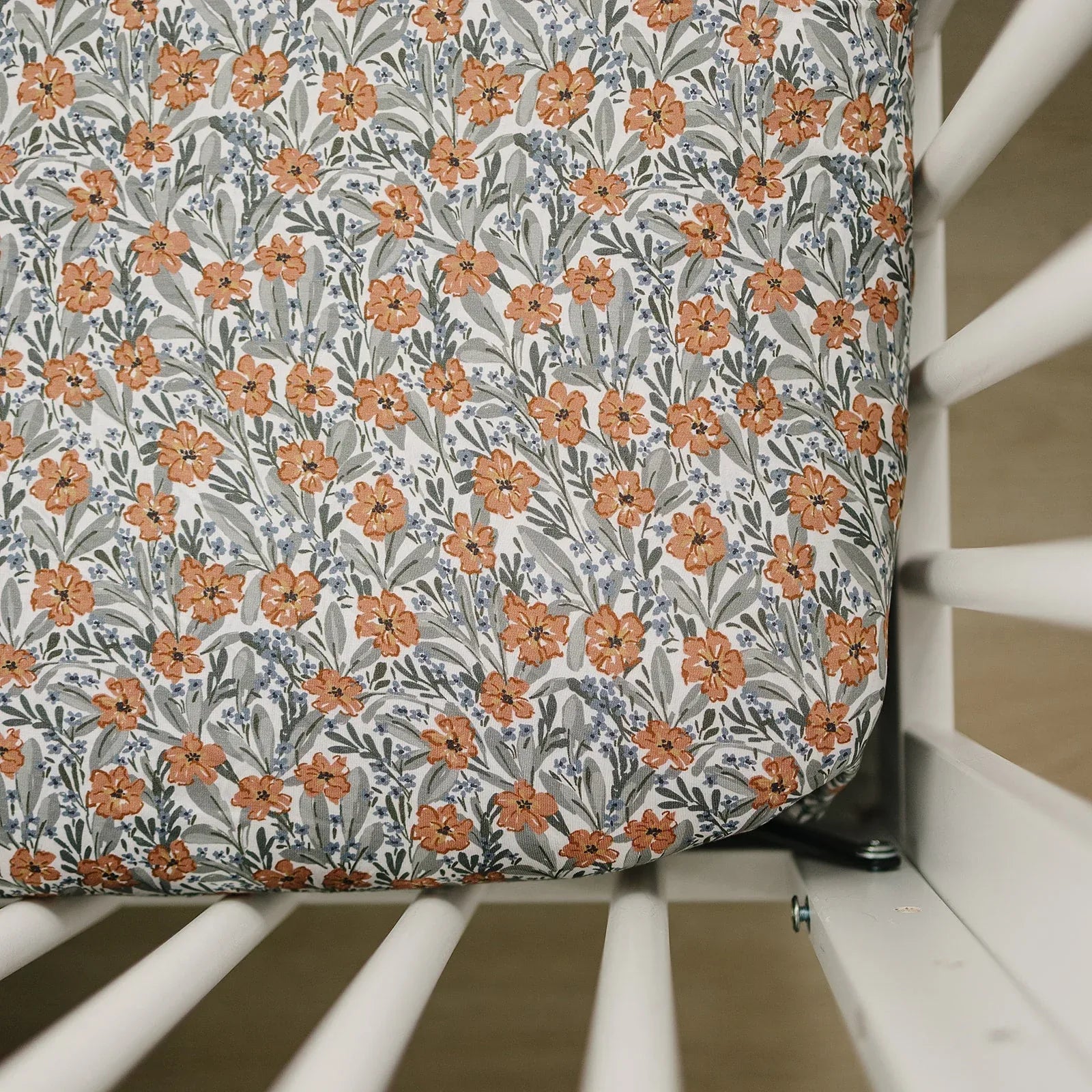 Dainty Meadow Bamboo Stretch Crib Sheet - BIG FRENCHIES