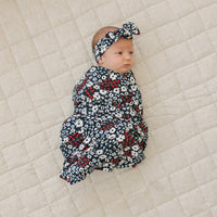 Americana Floral Ribbed Bamboo Stretch Swaddle