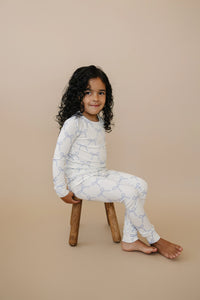Blue Belle 2pc Ribbed Bamboo Pajamas - BIG FRENCHIES
