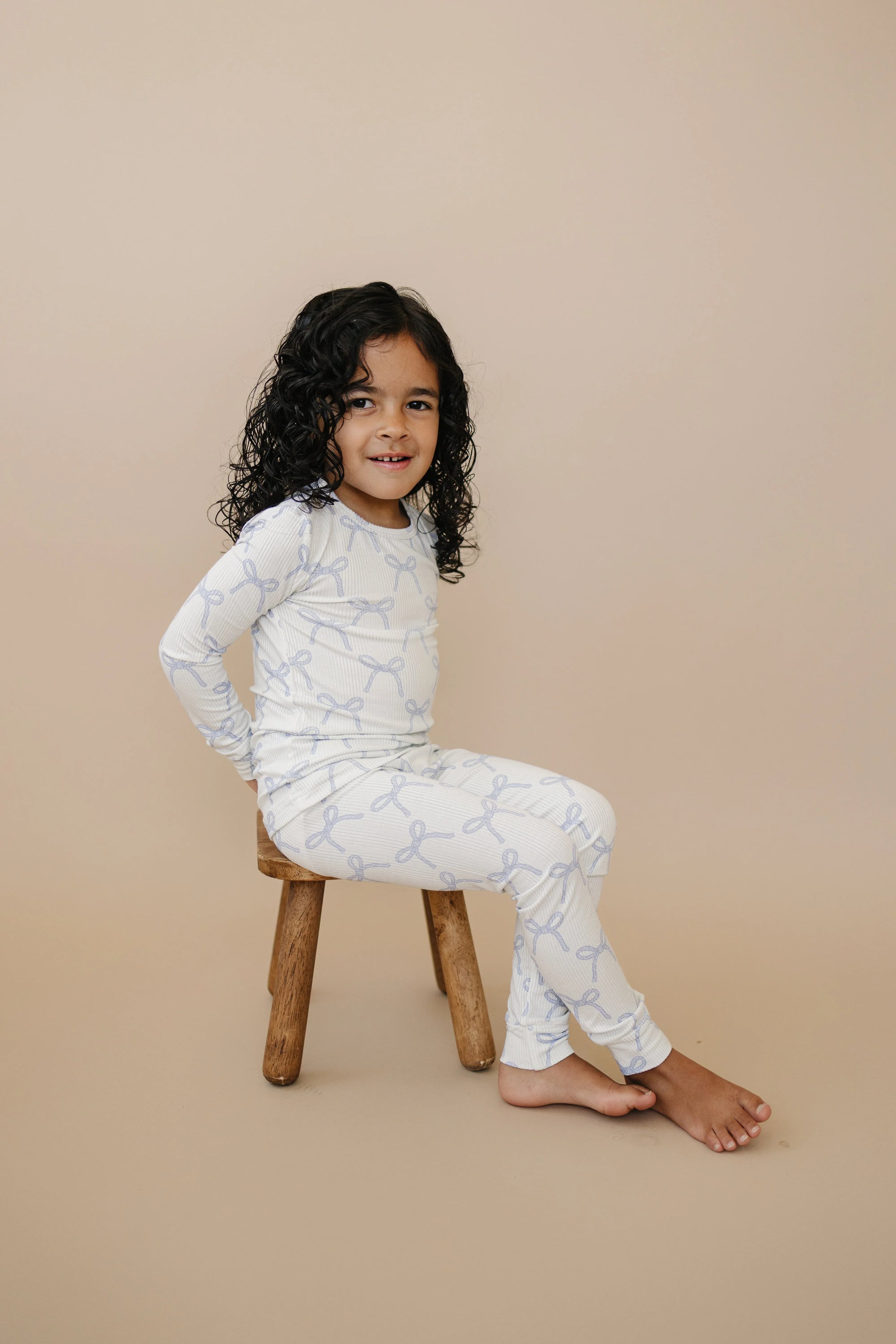 Blue Belle 2pc Ribbed Bamboo Pajamas - BIG FRENCHIES