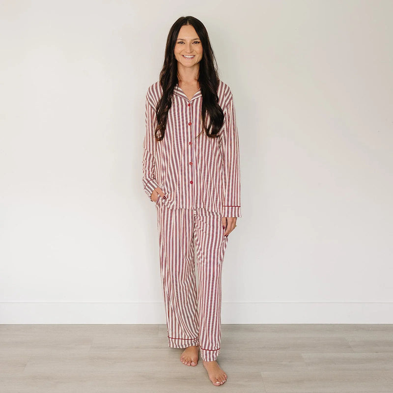 Adult Red Stripes Pajama Set - BIG FRENCHIES