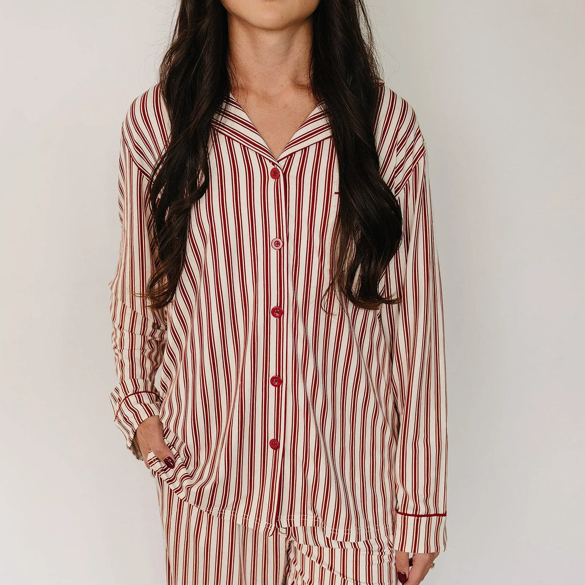 Adult Red Stripes Pajama Set - BIG FRENCHIES