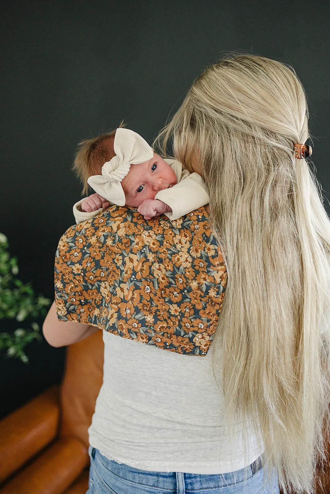 Venetian Floral Muslin Burp Cloth - BIG FRENCHIES