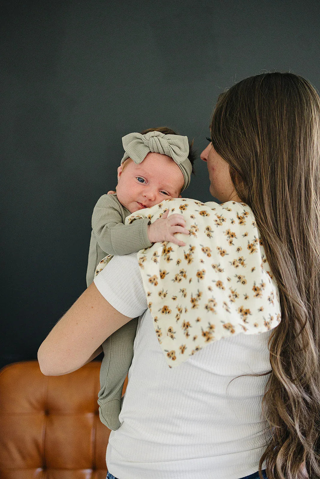 Autumn Bloom Muslin Burp Cloth - BIG FRENCHIES
