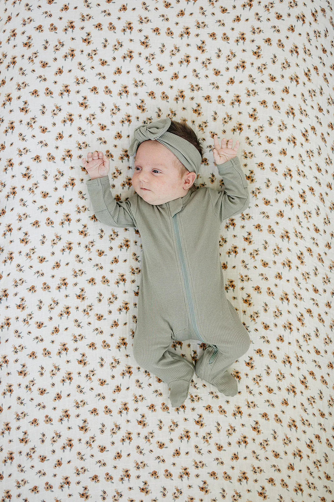 Autumn Bloom Muslin Crib Sheet - BIG FRENCHIES