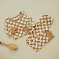 Golden Coast Check 2pc Bamboo Pajamas - BIG FRENCHIES