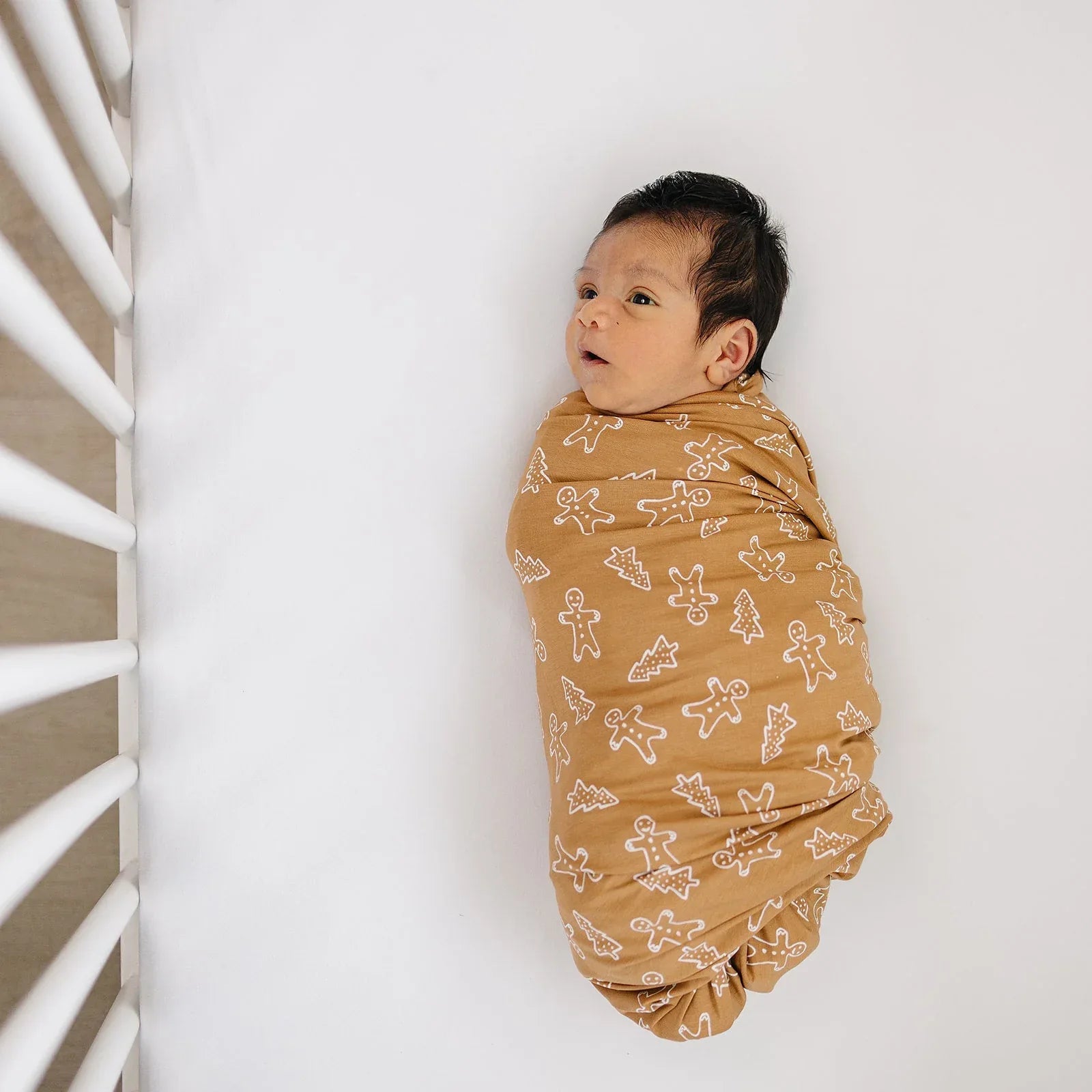 Gingerbread Bamboo Stretch Swaddle - BIG FRENCHIES