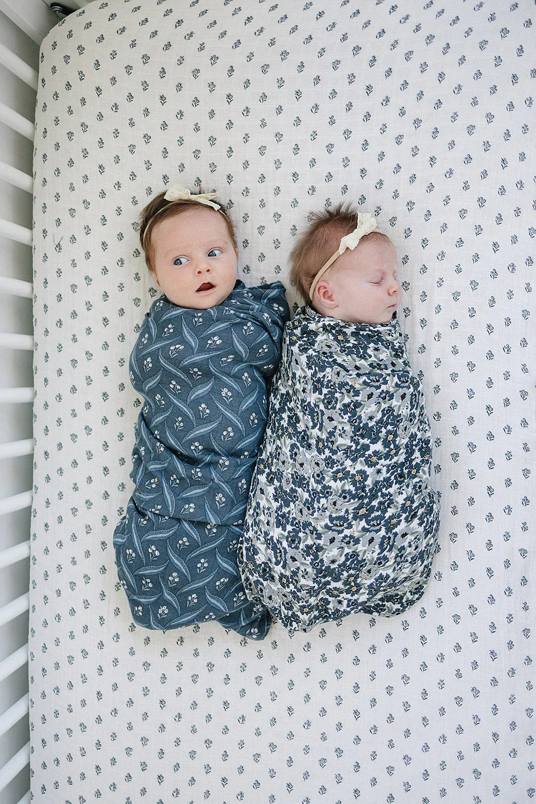 Cream Berry Muslin Crib Sheet - BIG FRENCHIES