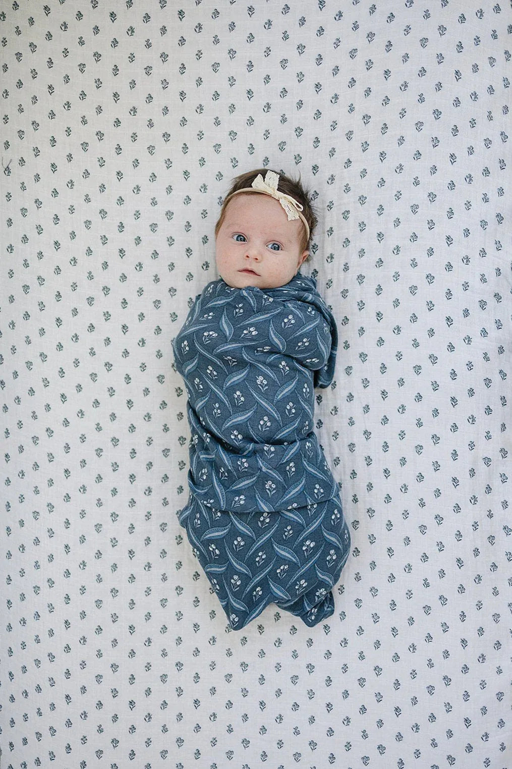 Navy Berry Muslin Swaddle Blanket - BIG FRENCHIES